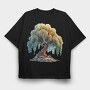 Tree Willow Shade, Tricou Oversize Barbati (Unisex)