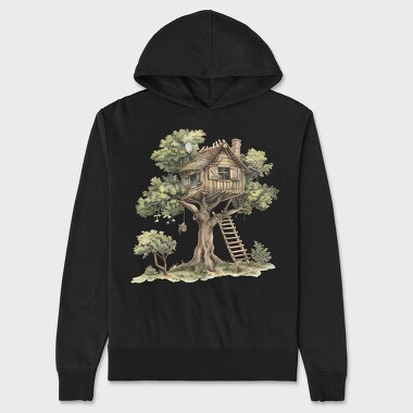 Treehouse In Tree, Hanorac Oversize Barbati (Unisex)