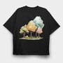 Trees 11, Tricou Oversize Barbati (Unisex)