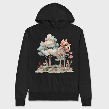 Trees In Forest, Hanorac Oversize Barbati (Unisex)
