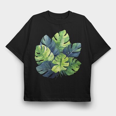 Tropical Breeze Leaf, Tricou Oversize Barbati (Unisex)