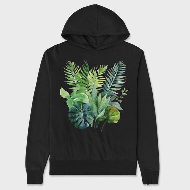 Tropical Leaf Dreams, Hanorac Oversize Barbati (Unisex)