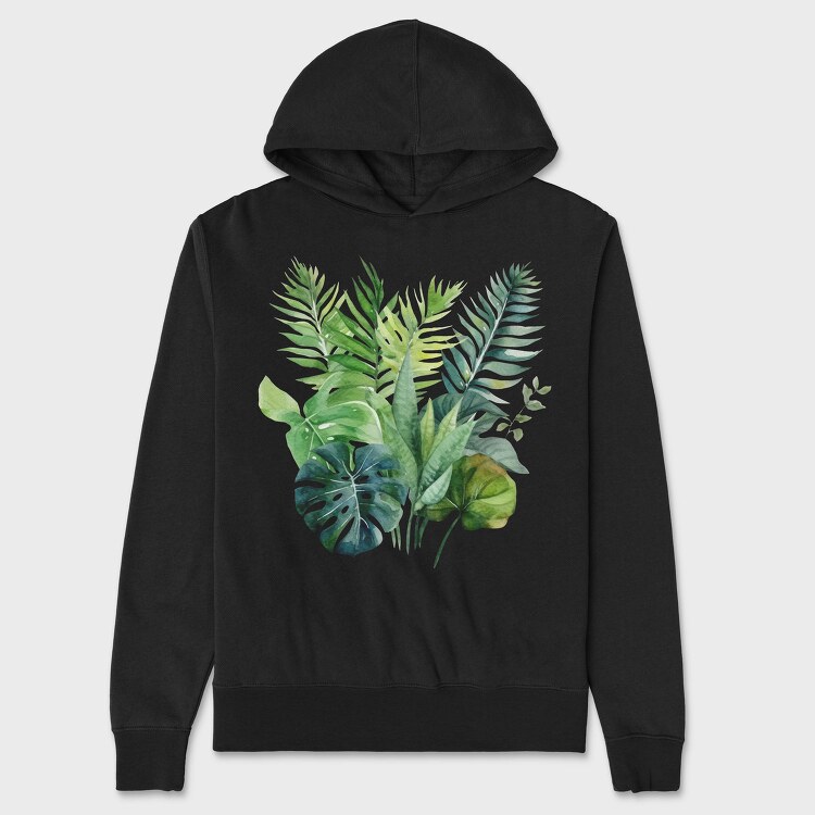 Tropical Leaf Dreams, Hanorac Oversize Barbati (Unisex)