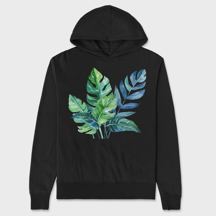 Tropical Leaves Summer, Hanorac Oversize Barbati (Unisex)