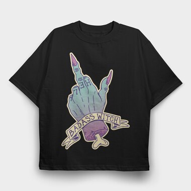 Pastel Goth Badass Witch, Tricou Oversize Barbati (Unisex)