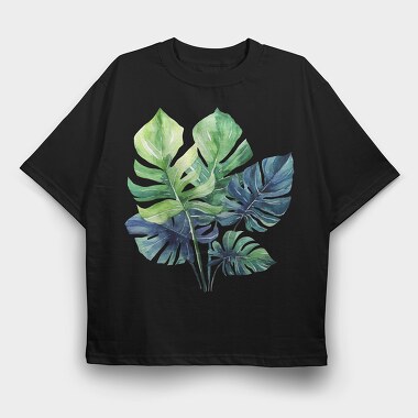 Tropical Monstera Breeze, Tricou Oversize Barbati (Unisex)