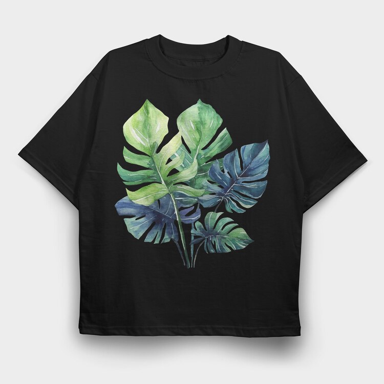Tropical Monstera Breeze, Tricou Oversize Barbati (Unisex)