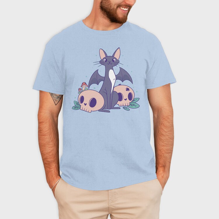 Pastel Goth Bat Cat Cute, Tricou Barbati (Unisex)