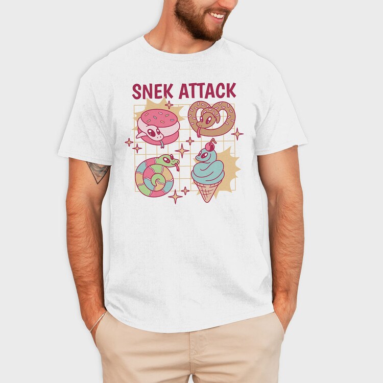 Playful Snake Food, Tricou Barbati (Unisex)
