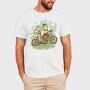 Bicycle Frogs Vintage Riding A Bike, Tricou Barbati (Unisex)