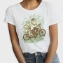Bicycle Frogs Vintage Riding A Bike, Tricou Femei