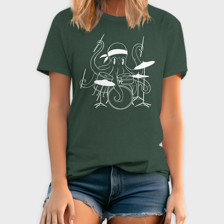 Drummer Octopus Drums, Tricou Barbati (Unisex)