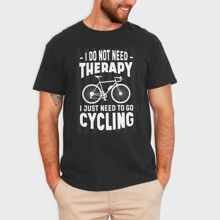 Bicycle Therapy Bike, Tricou Barbati (Unisex)