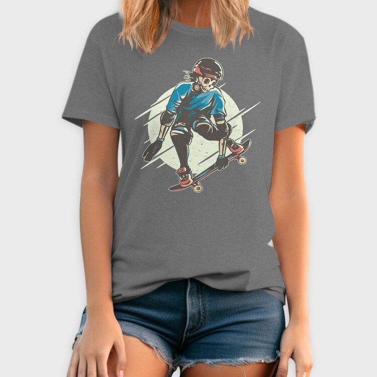 Skater Skeleton Character, Tricou Barbati (Unisex)