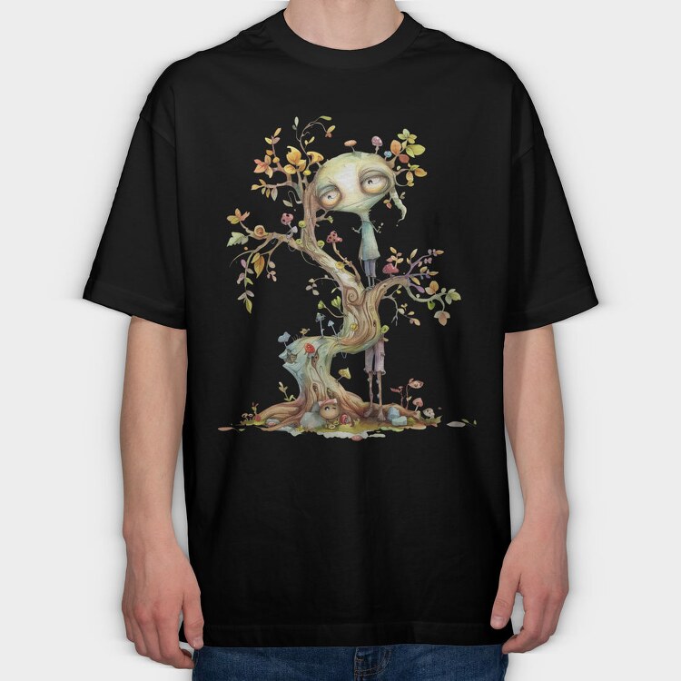 Tree Monster Mushrooms, Tricou Oversize Barbati (Unisex)