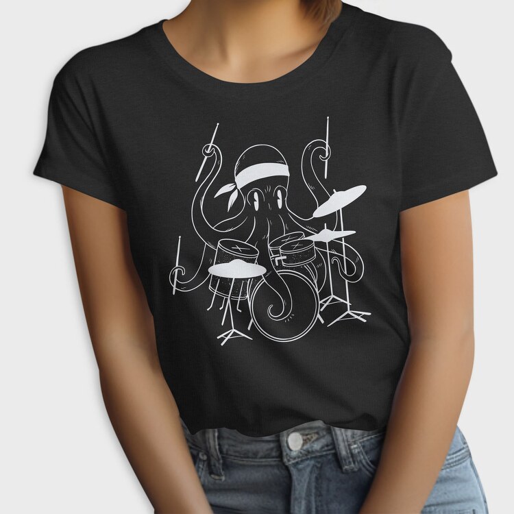 Drummer Octopus Drums, Tricou Femei