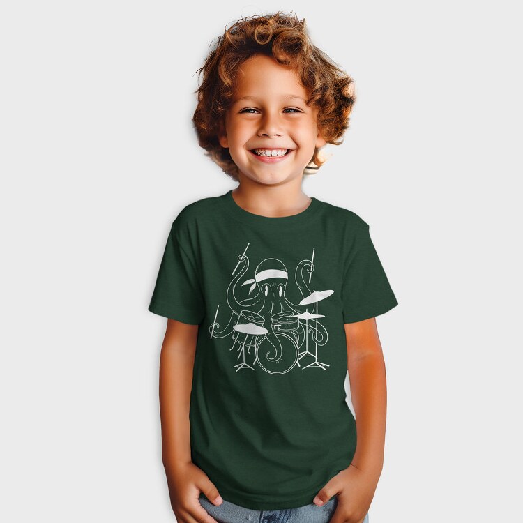 Drummer Octopus Drums, Tricou Copii
