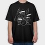 Drummer Octopus Drums, Tricou Oversize Barbati (Unisex)