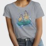 Plus Sized Mythological Two Mermaids, Tricou Femei