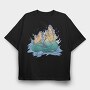Plus Sized Mythological Two Mermaids, Tricou Oversize Barbati (Unisex)