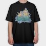 Plus Sized Mythological Two Mermaids, Tricou Oversize Barbati (Unisex)