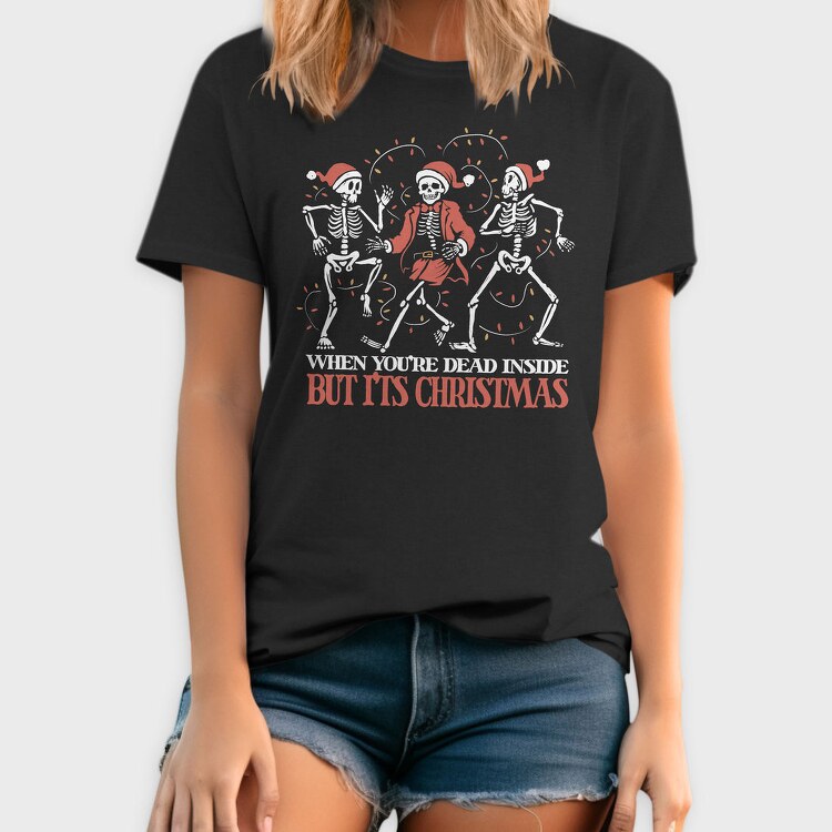 Skeletal Christmas Dance Skeletons, Tricou Barbati (Unisex)