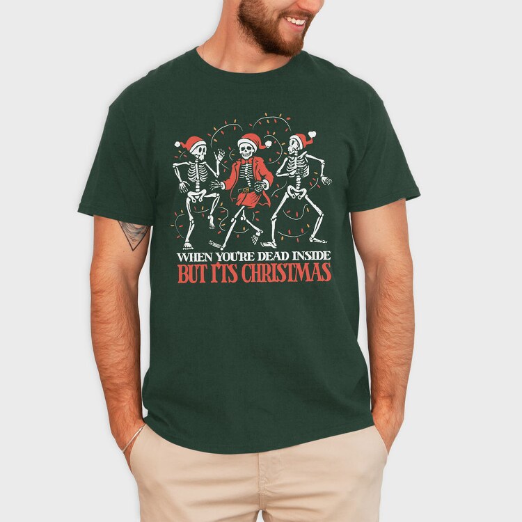 Skeletal Christmas Dance Skeletons, Tricou Barbati (Unisex)