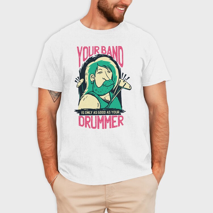 Drummer Quote, Tricou Barbati (Unisex)