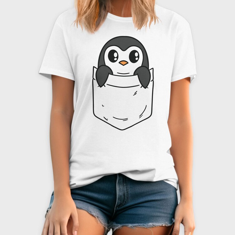 Pocket Penguin, Tricou Barbati (Unisex)