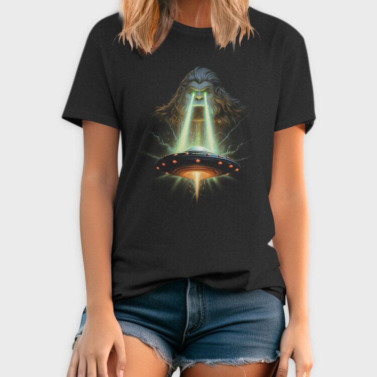 Bigfoot And Ufo, Tricou Barbati (Unisex)