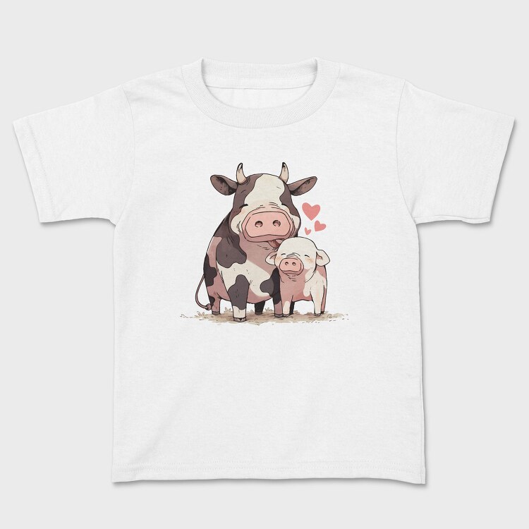 Cow And Pig Love Pig Cow, Tricou Copii