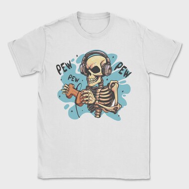 Creepy Skeleton Playing Videogames, Tricou Barbati (Unisex)