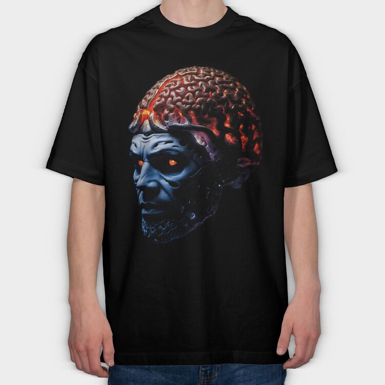 Man Brain Fire, Tricou Oversize Barbati (Unisex)