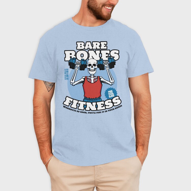 Bare Bones Fitness Trend, Tricou Barbati (Unisex)