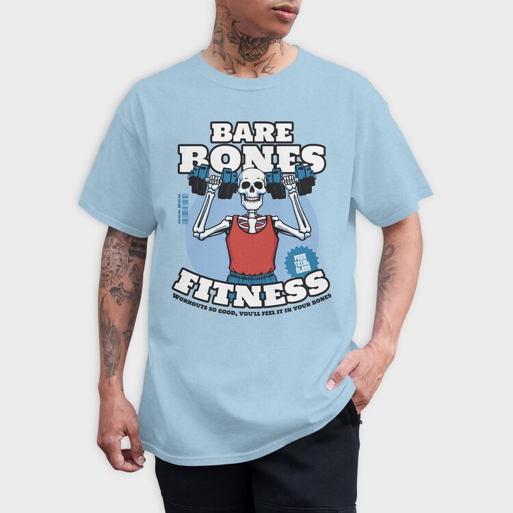 Bare Bones Fitness Trend, Tricou Barbati (Unisex)