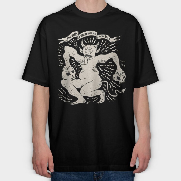 Demonic Creature Dark Magic, Tricou Oversize Barbati (Unisex)