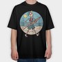 Skeleton At The Beach Sunshade, Tricou Oversize Barbati (Unisex)