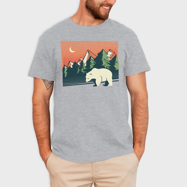 Polar Bear Landscape, Tricou Barbati (Unisex)