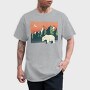 Polar Bear Landscape, Tricou Barbati (Unisex)