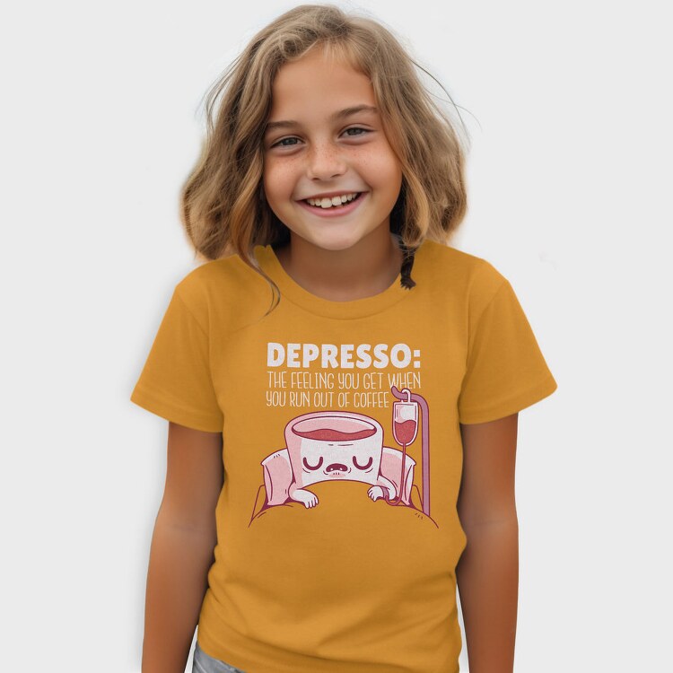 Depresso Coffee Quote, Tricou Copii