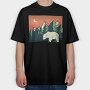 Polar Bear Landscape, Tricou Oversize Barbati (Unisex)