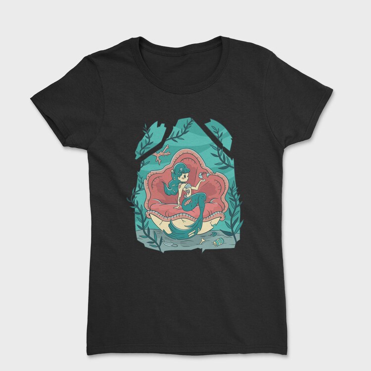 Creepy Halloween Mermaid Cute, Tricou Femei