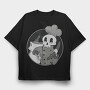 Skeleton Baker Retro Chef Cartoon, Tricou Oversize Barbati (Unisex)