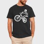 Skeleton Biker Skull Bike Silhouette, Tricou Barbati (Unisex)