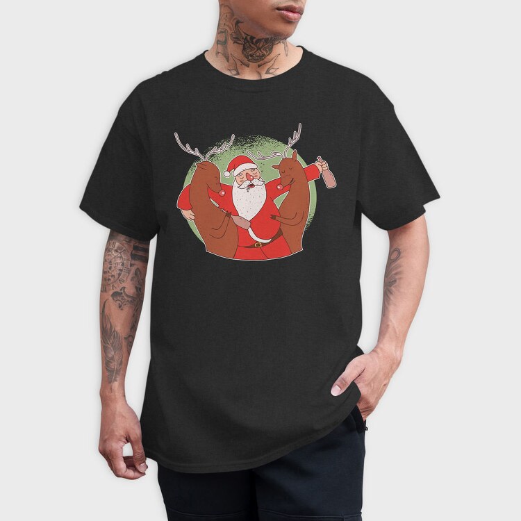 Drunk Santa, Tricou Barbati (Unisex)