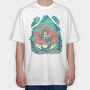 Creepy Halloween Mermaid Cute, Tricou Oversize Barbati (Unisex)