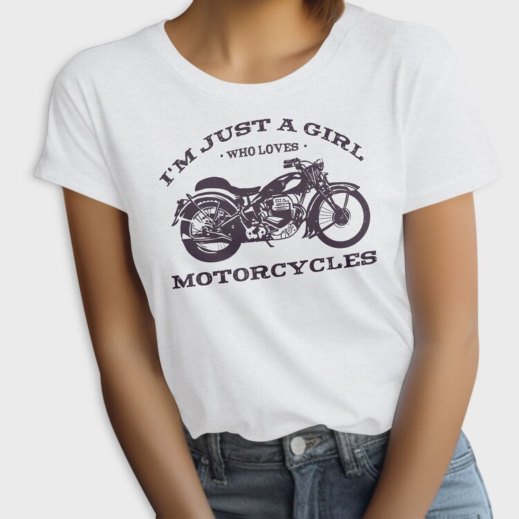 Biker Girl Love Motorcycles, Tricou Femei
