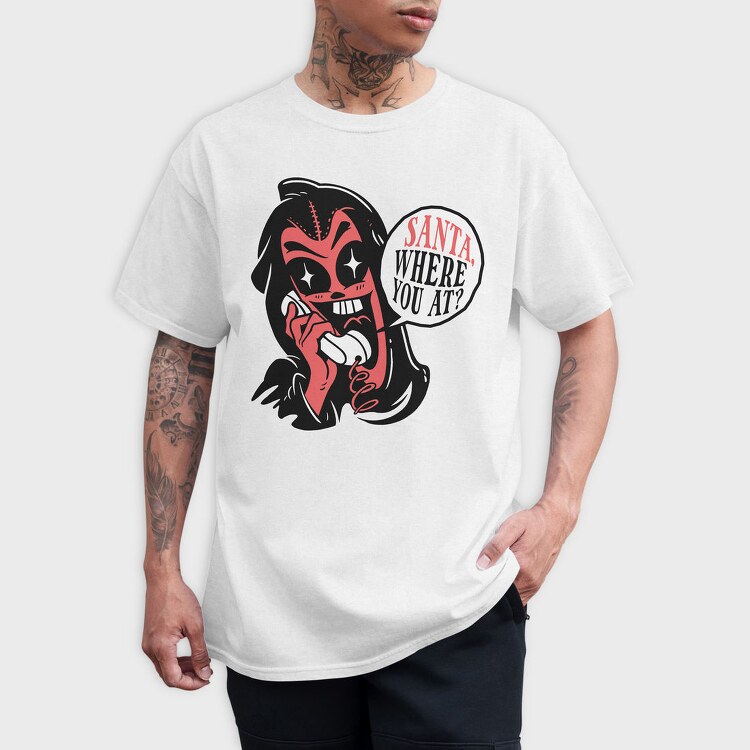 Devil Calling Santa, Tricou Barbati (Unisex)