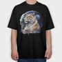 Tiger Wild Stare, Tricou Oversize Barbati (Unisex)