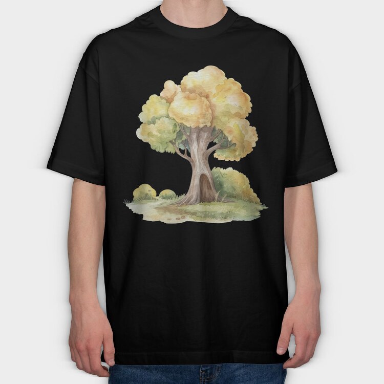 Tree Sky Scape, Tricou Oversize Barbati (Unisex)